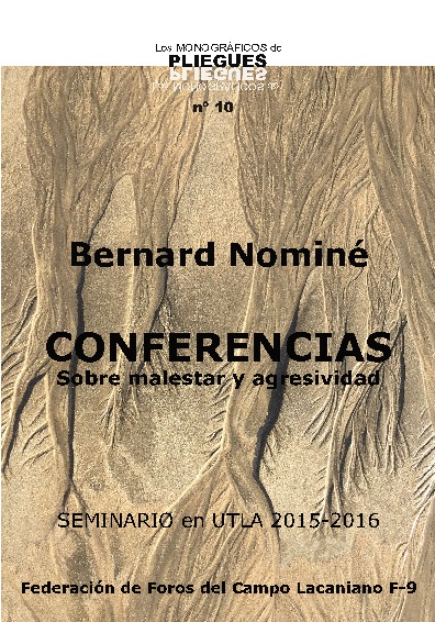 Monográficos de Pliegues numero 10."conferencicas"B. Nominé (toner)